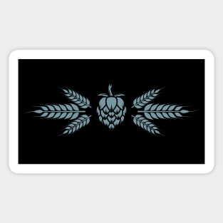 Beer Hops and Malt (Blue) Sticker